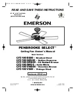 Emerson PENBROOKE SELECT CF5100BS00 Owner'S Manual предпросмотр