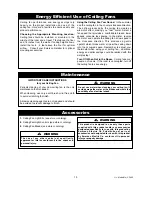 Preview for 13 page of Emerson PRIMA SNUGGER CF905BS00 Owner'S Manual