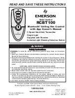 Preview for 1 page of Emerson RCBT100 Owner'S Manual