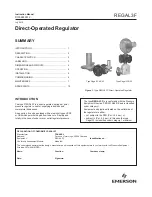 Preview for 1 page of Emerson REGAL 3F Instruction Manual