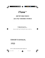 Emerson Research iTone iR30 Owner'S Manual preview