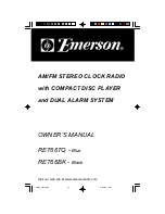 Emerson RET66BK Owner'S Manual предпросмотр