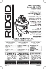 Preview for 1 page of Emerson RIDGID HD09180 Owner'S Manual