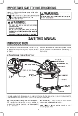 Preview for 3 page of Emerson RIDGID HD16400 Owner'S Manual