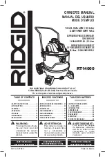 Preview for 1 page of Emerson RIDGID RT14000 Owner'S Manual