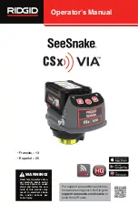 Emerson RIDGID SeeSnake CSx Via 66528 Operator'S Manual preview