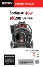 Emerson RIDGID SeeSnake Max rM200 Series Operator'S Manual предпросмотр