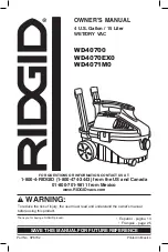 Preview for 2 page of Emerson RIDGID WD40700 Owner'S Manual