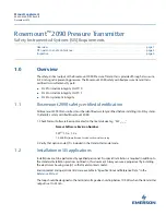 Preview for 1 page of Emerson Rosemount 2090 Manual Supplement