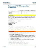 Предварительный просмотр 7 страницы Emerson Rosemount 644 with HART Protocol Reference Manual