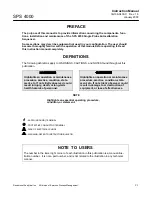 Предварительный просмотр 7 страницы Emerson ROSEMOUNT Analytical SPS 4000 B201110 Instruction Manual