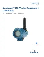 Предварительный просмотр 1 страницы Emerson Rosemount X-well 648 Reference Manual