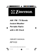 Emerson RP1103 Owner'S Manual preview