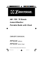 Preview for 1 page of Emerson RP6248 Owner'S Manual