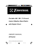 Preview for 1 page of Emerson RP6250 Owner'S Manual