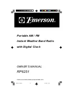 Предварительный просмотр 1 страницы Emerson RP6251 Owner'S Manual