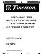 Emerson RS1008 Owner'S Manual preview