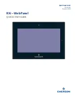 Preview for 1 page of Emerson RXi Web Panel Quick Start Manual