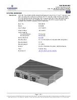 Emerson SAG584622000 System Application Manual preview