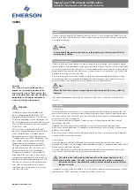 Emerson SAPAG 7700 Installation, Maintenance And Adjustment Instruction preview