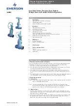 Предварительный просмотр 1 страницы Emerson SAPAG Installation And Maintenance Instructions Manual