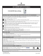 Emerson SDU 24-BATEM Instruction Manual preview