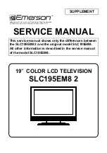 Emerson SLC195EM8 Service Manual предпросмотр