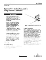 Preview for 1 page of Emerson Spence T61 Series Instruction Manual