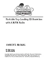 Emerson SpongeBob Squarepants SB225 Owner'S Manual preview