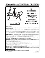 Предварительный просмотр 1 страницы Emerson ST CROIX CF3300AP Owner'S Manual