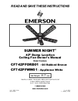 Emerson SUMMER NIGHT CF742PFORB01 Owner'S Manual preview