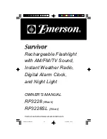 Preview for 1 page of Emerson Survivor RP3228 Owner'S Manual