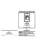 Предварительный просмотр 1 страницы Emerson SW102 Owner'S Manual