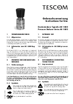 Emerson Tescom 44-1800 Series Instructions For Use Manual preview