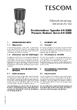 Emerson Tescom 44-2300 Series Instructions For Use Manual preview