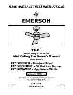 Предварительный просмотр 1 страницы Emerson TILO CF130BS00 Owner'S Manual