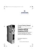 Emerson Unidrive HS72 Control Getting Started Manual предпросмотр