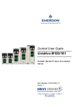 Emerson Unidrive M100 Control User Manual preview