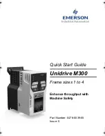 Emerson unidrive m300 Quick Start Manual preview