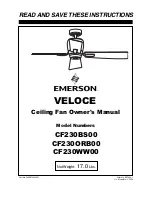 Предварительный просмотр 1 страницы Emerson VELOCE CF230BS00 Owner'S Manual