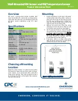 Emerson Wall-Mounted RH Sensor and RH Product Information Sheet preview