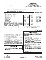 Preview for 1 page of Emerson White-Rodgers 21D83M-843 Installation Instructions Manual