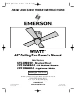 Emerson WYATT CF530BS00 Owner'S Manual preview