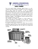 Preview for 7 page of Emery Thompson CB-100 Operating Manual