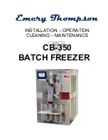 Emery Thompson CB-350 Installation, Operation, Cleaning And Maintenance Manual preview