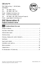 Preview for 1 page of EMH metering DIZ Instructions For Use Manual