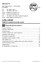 EMH metering LZQJ-SGM Operating Instructions Manual предпросмотр