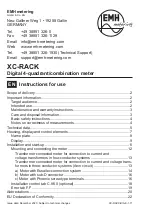 EMH metering XC-RACK Instructions For Use Manual предпросмотр