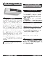 Preview for 7 page of EMI ComfortWave CCP Series Installation, Operation And Maintenance Manual