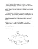 Предварительный просмотр 6 страницы Emilia CK60FRF Instruction Manual And Installation Manual